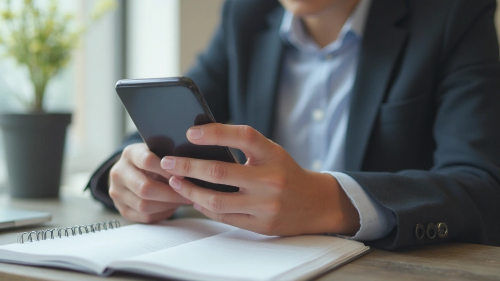 Человек вводит данные о расходах в мобильное приложение для отслеживания трат